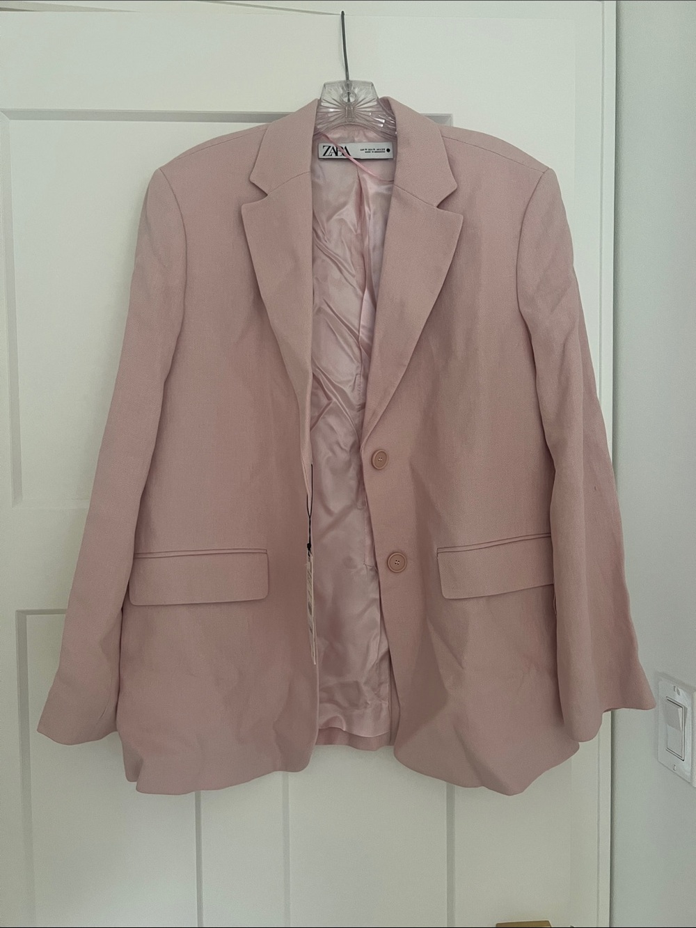 ZARA Blush Pink Tailored Blazer